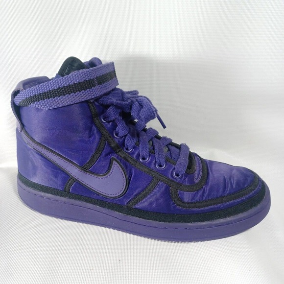 Nike Vandal High Court Purple Satin Shoes Straps AQ2176-500 (Mens Size US 8.5) Nike Vandal High Court Mens Purple Satin Sneakers Shoes Size  main image 2